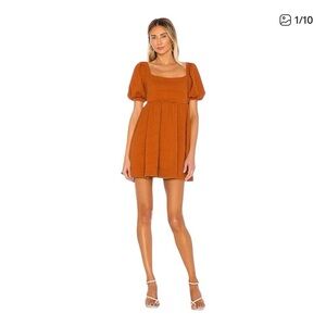 Free People Sunset Rust Orange Violet Mini Dress